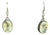 Vintage 925 Silver Drop Earrings With Green Gemstone For Sale