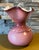 Contemporary Vintage Mauve Art Glass Bulbous Handkerchief Vase For Sale - Image 3 of 10
