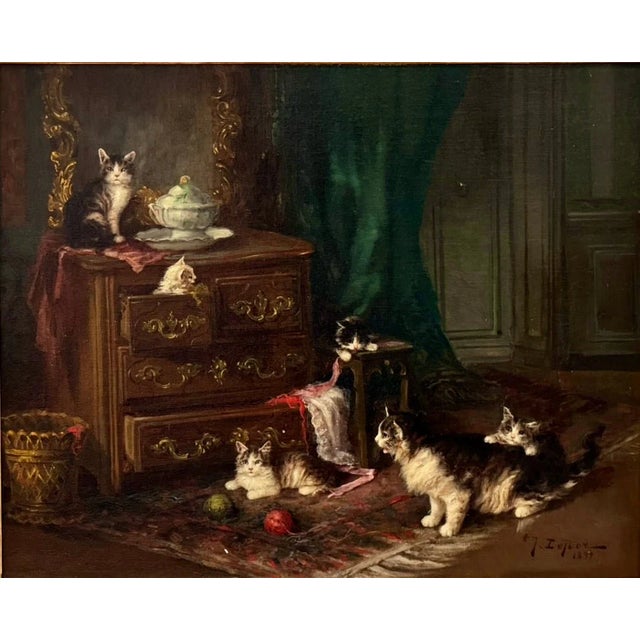 Jules Leroy (French, 1856-1921) Kittens at Play For Sale - Image 4 of 6