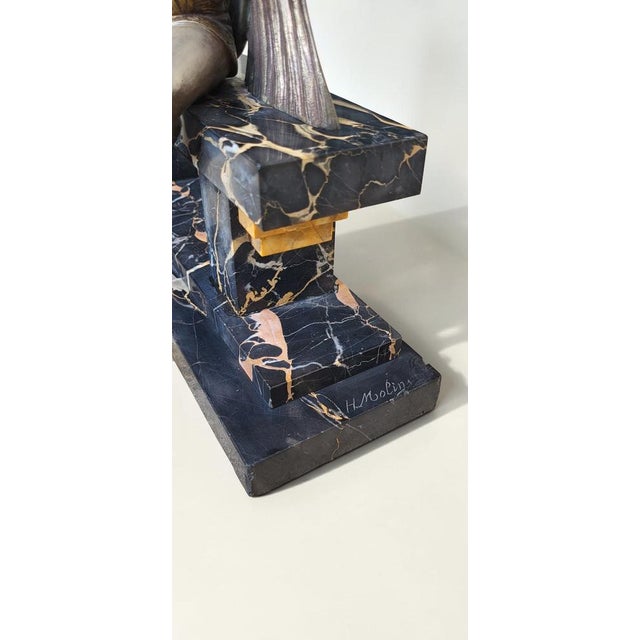 Metal Molins, Art Deco Sculpture, 1920s, Bronze For Sale - Image 7 of 10