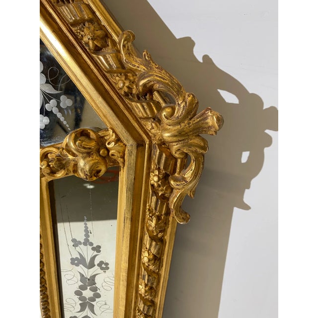 Italian Italian Gilded Mirror For Sale - Image 3 of 7