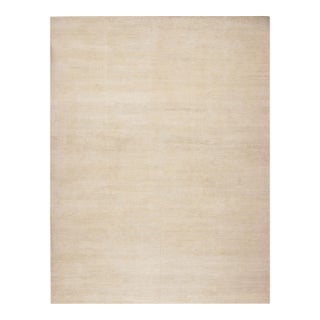 Rug & Kilim’s Modern Textural Oversized Rug With Striae of Beige - 13'9''x18' For Sale