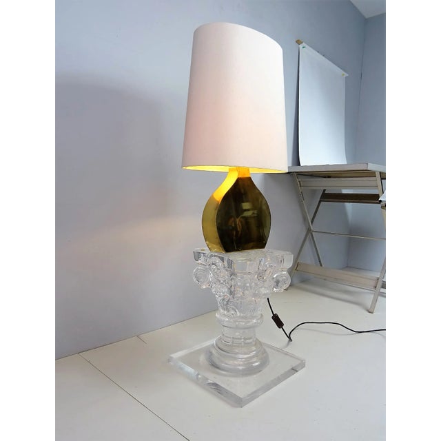 1980s Italian Table Lamp in Polished Brass, 1980s For Sale - Image 5 of 11