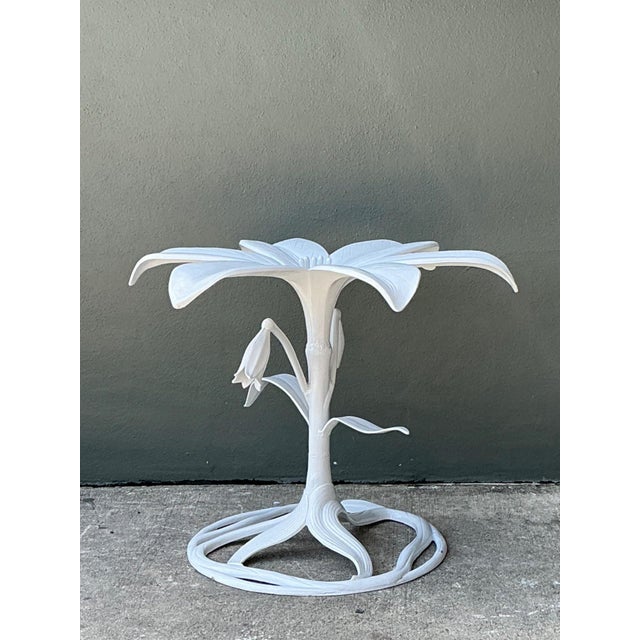 Vintage Arthur Court Cast Aluminum Lily Dining Table Pedestal For Sale - Image 16 of 16