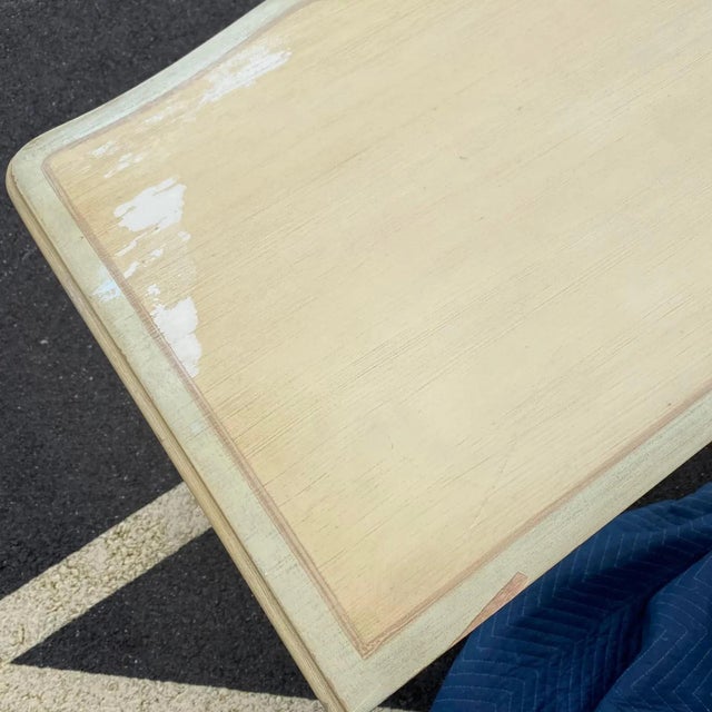 J.B. Van Sciver Company j.b. Van Sciver Distressed French Country Provincial Painted Writing Desk For Sale - Image 4 of 12