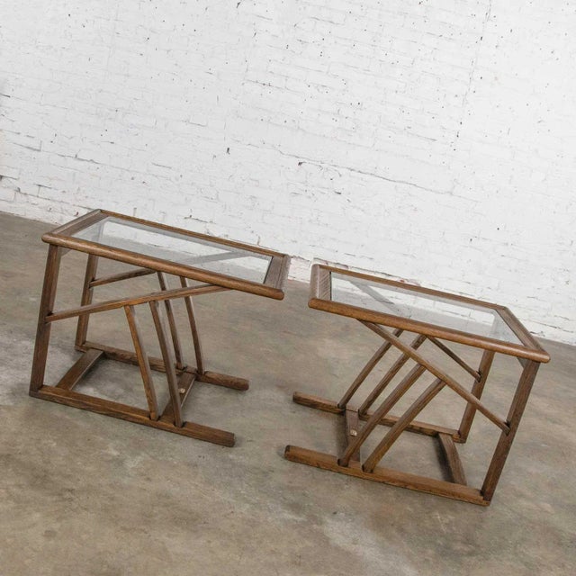 Vintage StavOak End Side Tables From Jack Daniels’ Barrel Staves by Jobie G. Redmond 1981 - A Pair For Sale - Image 9 of 13