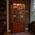 Late 20th Century Lighted Asian- Or Chinoiserie- Style Display Cabinet With Geometric Shelves For Sale - Image 5 of 5