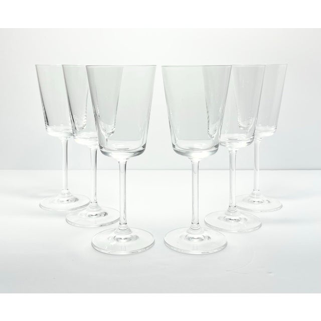 Waterford (Marquis) Set of 6 Contemporary Crystal Wine Glasses 7 3/4” 8oz Signed Excellent condition. No chips, cracks, or...