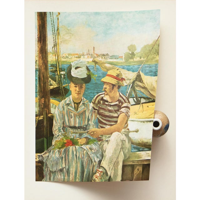 1950s 1953 Manet "Boating at Argenteuil", Full-Color Print For Sale - Image 5 of 7