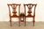 Baker Furniture Style Chippendale Carved Mahogany Side Chairs or Dining Chairs, Pair For Sale - Image 12 of 14