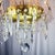 Antique Bohemian Crystal Chandelier, 1950s For Sale - Image 6 of 10