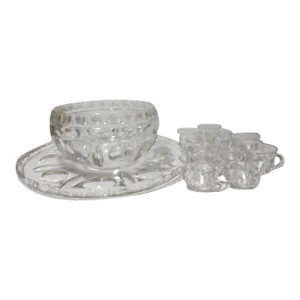 1960s Indiana Colony Punch Bowl Set & Underplate- 13 Pieces