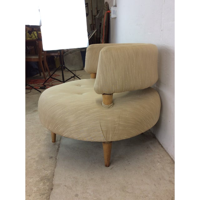 Wood Unique Mid Century Modern Club Chair With Tapered Legs For Sale - Image 7 of 12