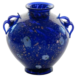 Cobalt Blue Glass Vase by Fratelli Toso, 1950s