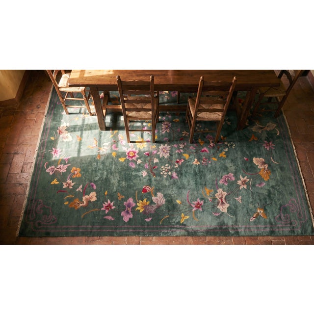Antique Chinese, Art Deco Rug. For Sale - Image 11 of 12