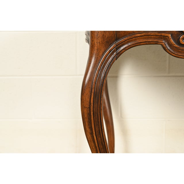 Tomlinson Furniture French Provincial Louis XV Carved Walnut Writing Desk | Circa 1950s For Sale - Image 9 of 14