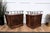 Gold Mid-Century Italian Art Deco Style Walnut Bedside Tables with Glass Tops, 1950s, Set of 2 For Sale - Image 8 of 10