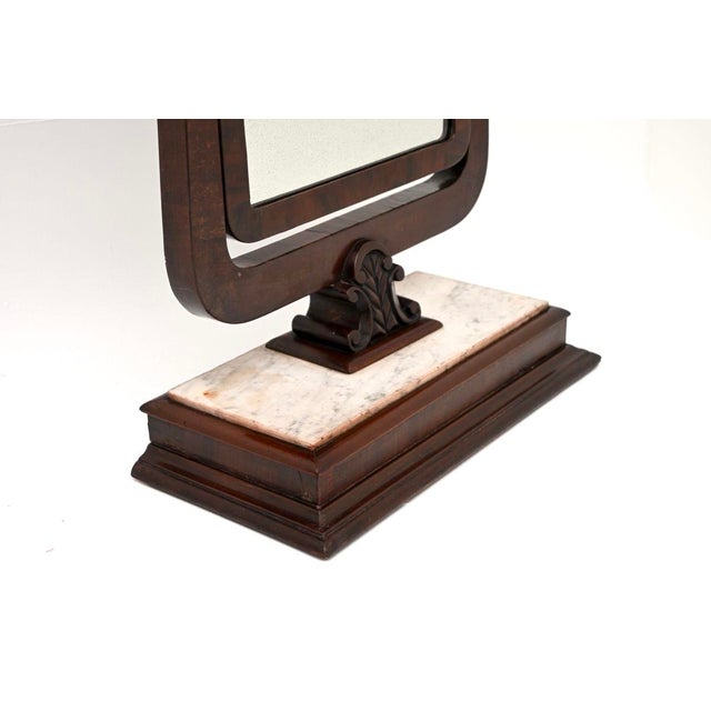 Antique Victorian Marble Table Top Vanity Mirror, 1840 For Sale - Image 6 of 9