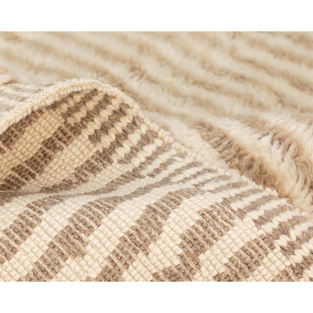 Hand-Knotted Wool Rug by Azele Studio For Sale - Image 6 of 9