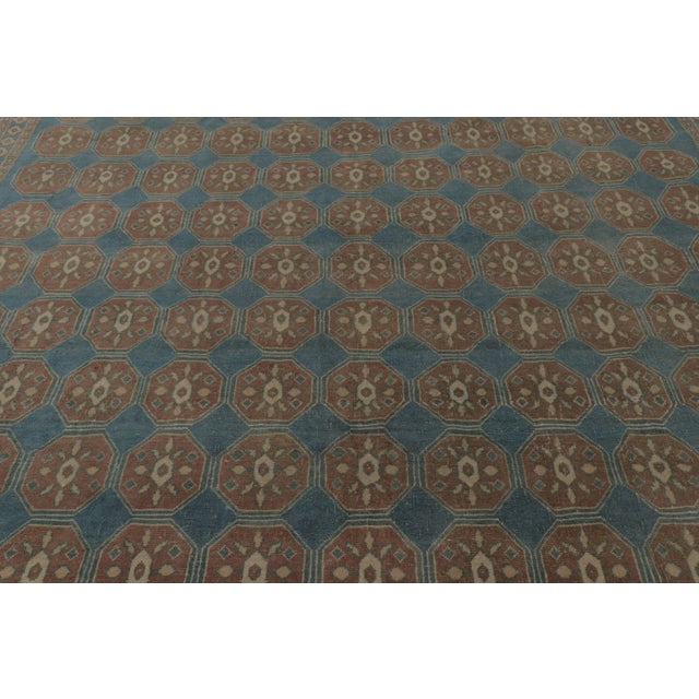 Rug & Kilim Rug & Kilim’s Caucasian-Inspired Rug, Blue With Beige-Brown Star Medallions For Sale - Image 4 of 8