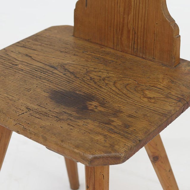 Wood Rustic Farmhouse Primitive Wabi Sabi Mountain Chair For Sale - Image 7 of 9