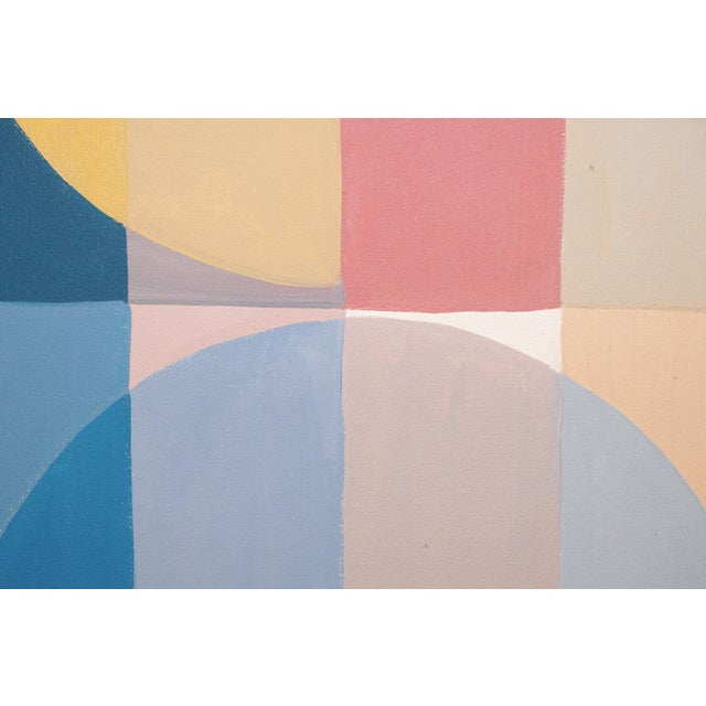 Abstract 2026, Color Field Grid Painting, Bauhaus Style, Summer Prism, Primary Tones Acrylic Paint on Canvas by Natalia Roman For Sale - Image 3 of 8
