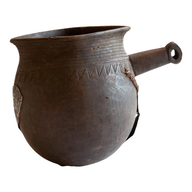 Vintage African Wooden Pitcher For Sale