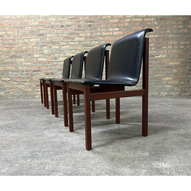 Mid-Century Modern Mid Century Rosewood Finnish Dining Chairs After Tobia Scarpa For Sale - Image 3 of 7