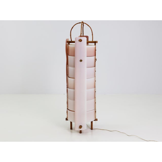 French Riviera Bamboo Floor Lamp, France, 1970, in Good conditions. Designed 1970 to 1979 This piece is attributed to the...