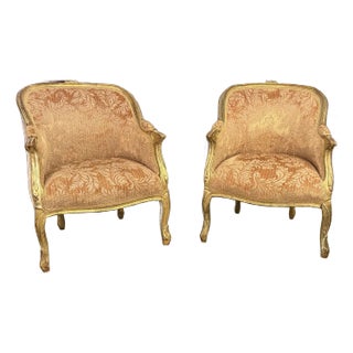 Pair of Late 18th Century Louis XV Bergere Chairs For Sale