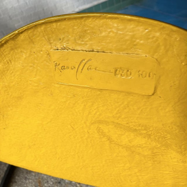 Plastic Elephant Chair in Yellow with Black Base by Bernard Rancillac, 1985 For Sale - Image 7 of 18