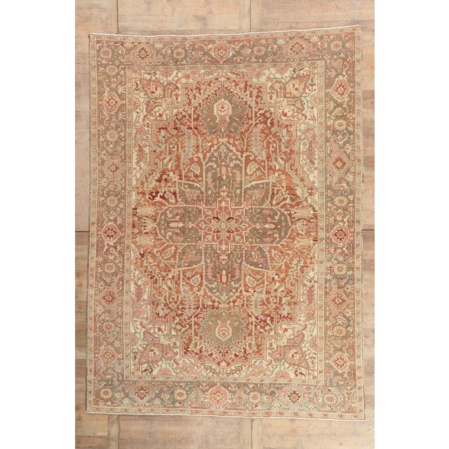 Antique Persian Heriz Rug, 08'04 X 11'06 For Sale - Image 10 of 10