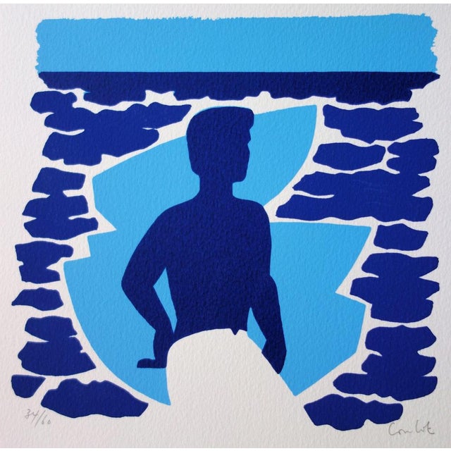 Jean COULOT (1928-2010) Facing the Sea Original color silkscreen print Signed in pencil Limited edition of 60 (the number...