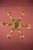 Goldenrod Six-Armed Wooden Gilded Chandelier For Sale - Image 8 of 11