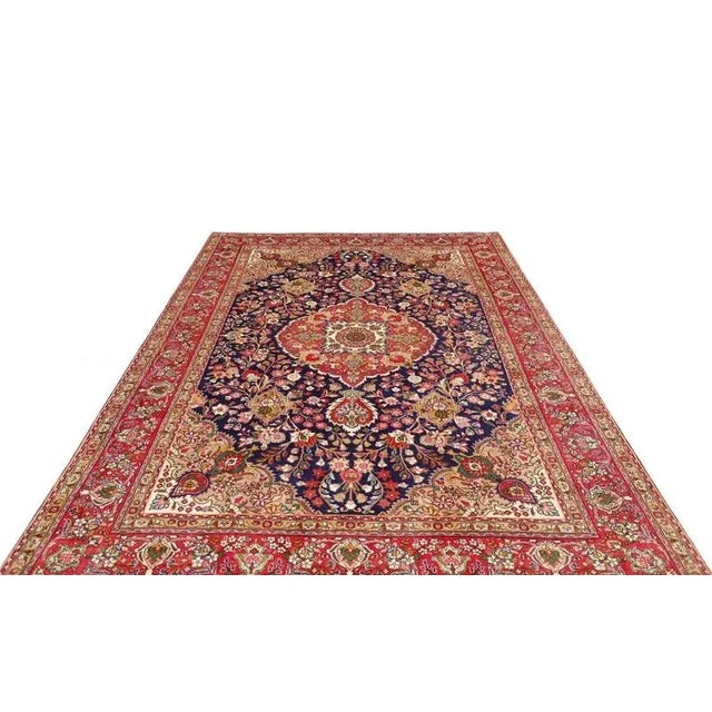 Middle Eastern Hand-Knotted Tabriz Rug For Sale - Image 4 of 11