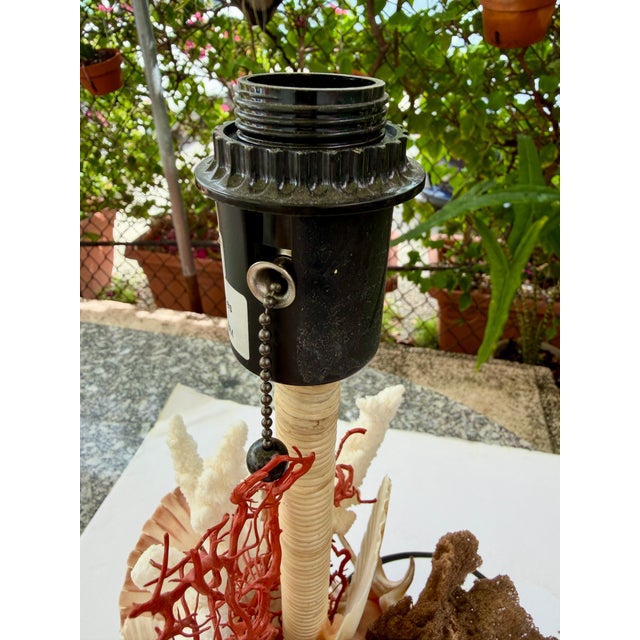 CSS 24"h. Wicker Lamp With Lampshade For Sale In West Palm - Image 6 of 7