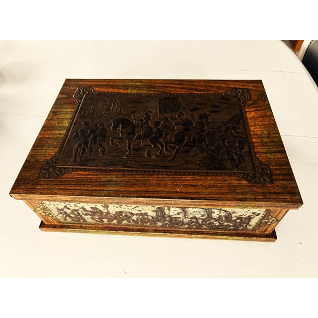 1920s Large Antique Embossed Case, 1890s For Sale - Image 5 of 18