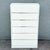 Postmodern White Gloss Laminate Waterfall Highboy Dresser For Sale - Image 10 of 11