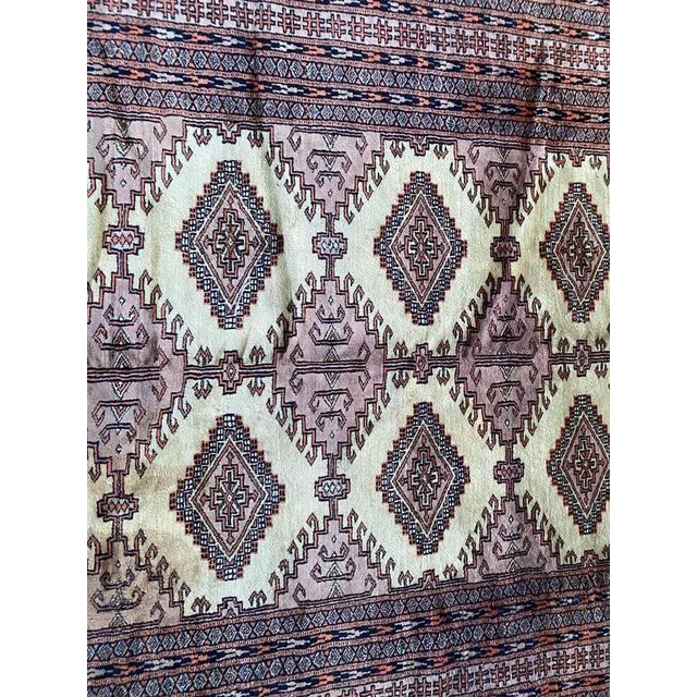 Black Vintage Rustic Wool Pakistani Rug, 1980s For Sale - Image 8 of 12