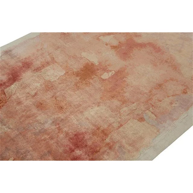 Abstract Rug & Kilim’s Abstract Rug in Peach Watercolor Pattern For Sale - Image 3 of 7
