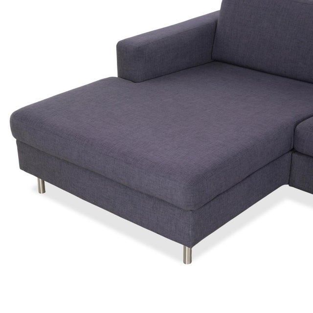 Metal Scandinavian Fabric Corner Sofa in Grey Blue from Bolia For Sale - Image 7 of 15