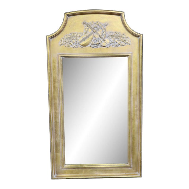 Gilded Violin & Laurel Wreath Mirror For Sale