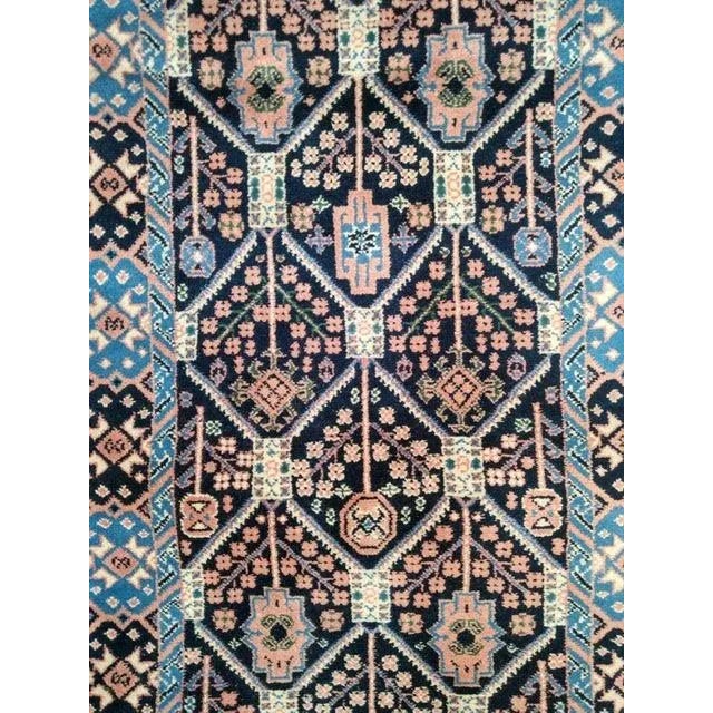 Wool pile very fine Persian Yalameh style runner hand woven in China by master weaver-