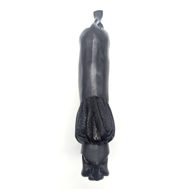 Mid 20th Century Kenyan Hand Carved Wood Lion For Sale - Image 10 of 12