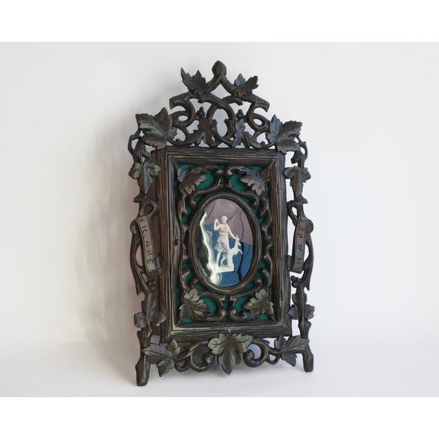 Brown Antique Neo Renaissance Style Ornate Wooden Wall Cabinet For Sale - Image 8 of 11