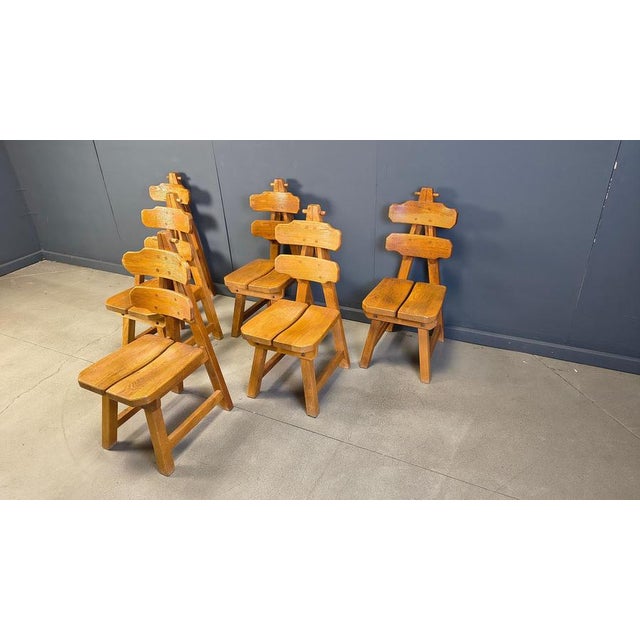 Vintage Brutalist Dining Chairs, 1960s, Set of 6 For Sale - Image 10 of 17
