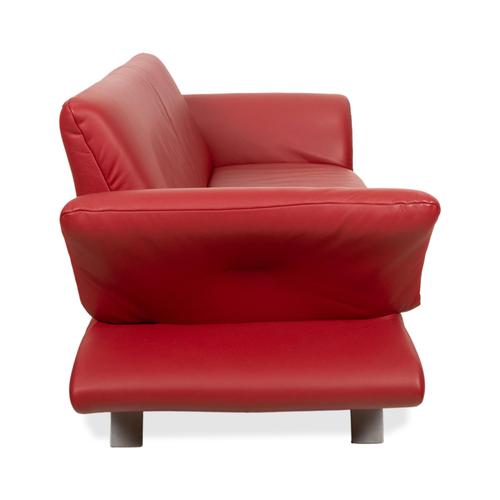 Three-Seater Sofa in Red Leather from Koinor Rossini For Sale - Image 12 of 15