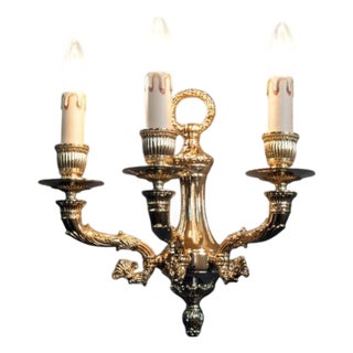 Palace 3 Lights Wall Sconce in Gold Plate by Aggiolight For Sale
