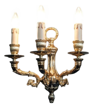 Palace 3 Lights Wall Sconce in Gold Plate by Aggiolight