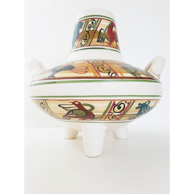 Good overall condition, small chip on the base, some enamel loss on one handle, usual signs of wear. Height 32 cm. Length...